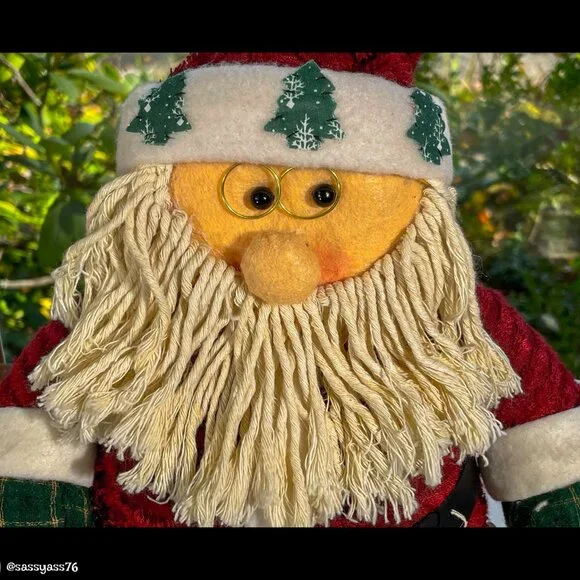 ▪️VTG▪️1990's Y2K Mixed Media Plush Santa Claus Home Decoration - Picture 2 of 9